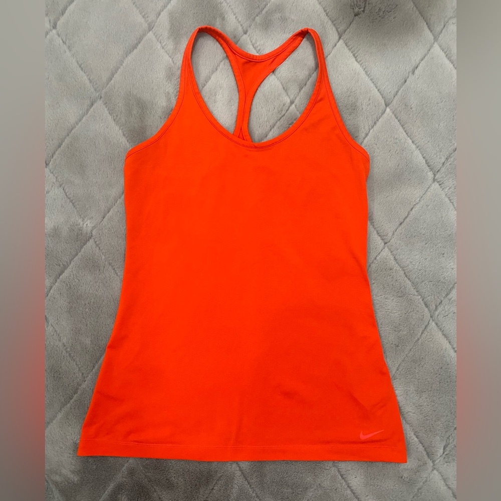 Nike DriFit racerback tanktop orange color size small
